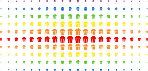 Popcorn bucket spectrum halftone matrix vector
