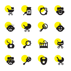 stroller icons vector