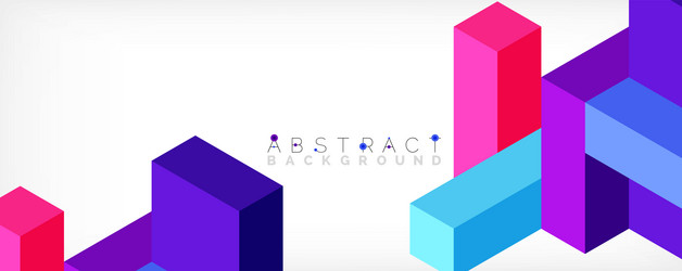 abstract background 3d cubes cubic elements vector image