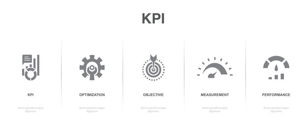 kpi optimization objective measurement vector image