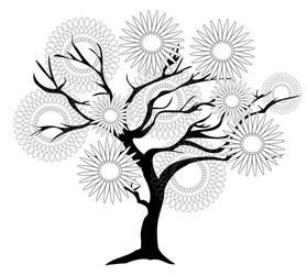 Tree with leaves Royalty Free Vector Image - VectorStock