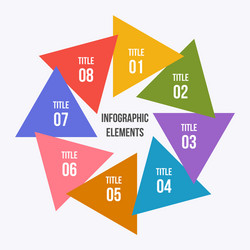 Circular Data Chart with Triangle Elements vector