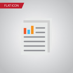 isolated paper flat icon document element vector image