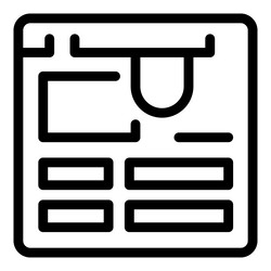 simple icon of a web design project open vector image