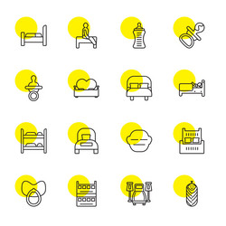 Sleep icons vector