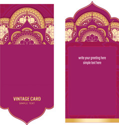 Template card with abstract background design vector