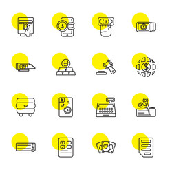 cash icons vector