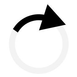 curved circular arc arrow pointer shape element vector image