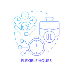 flexible work schedule concept icon vector