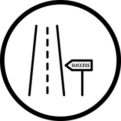 Road to success icon Royalty Free Vector Image