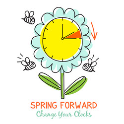 Daylight Saving Time ends concept. The hand of the clocks turning to winter  and summer time. Vector illustration in modern flat style design. Stock  Vector