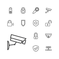 13 privacy icons vector