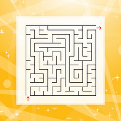 a square labyrinth an interesting and useful game vector