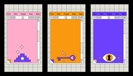 Note pad summer dream ig collection templates Vector Image