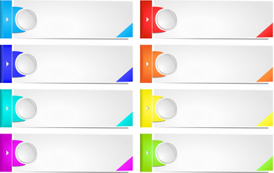 Colorful options banner template vector