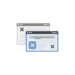 computer windows user interface with close vector image