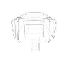 outline cctv camera security vector