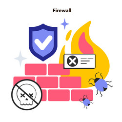 firewall network security device monitoring vector image