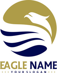 Flying eagle logo design creative Royalty Free Vector Image