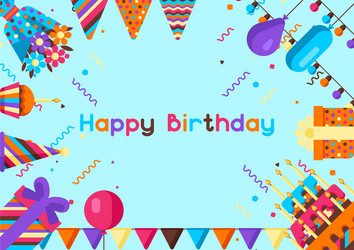 Happy birthday greeting card vector