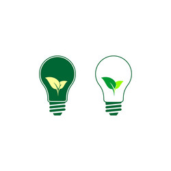 Light bulb eco concept design with leaf Royalty Free Vector