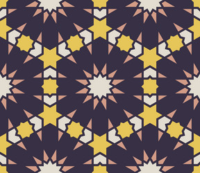 moroccan islamic style geometric tile pattern vector