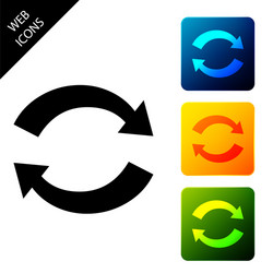 refresh icon isolated reload symbol rotation vector image