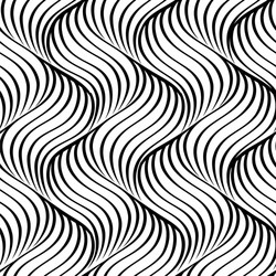 Wavy lines optical seamless black Royalty Free Vector Image