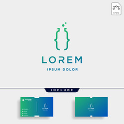 code lab logo design research coding symbol vector image