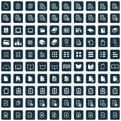 document 100 icons universal set for web and ui vector image