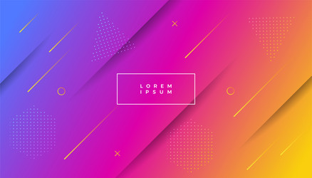 Minimal geometric background with gradient color vector