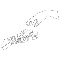 Bionic Hand Connection vector image