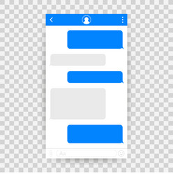 chat interface application with dialogue window vector image