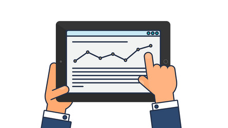 client web page entering analysis data vector image
