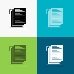 Code coding compile files list icon over various vector