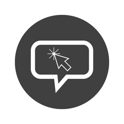 round arrow cursor dialog icon vector image