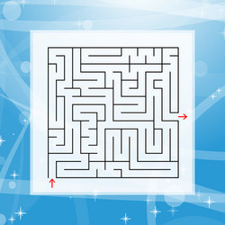 a square labyrinth an interesting and useful game vector image