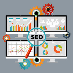 seo optimization programming process vector image
