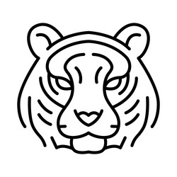 Tiger face icon vector