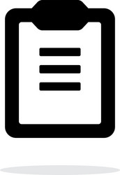clipboard with text simple icon on white vector image