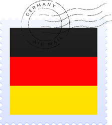 germany postage mark national flag stamp vector