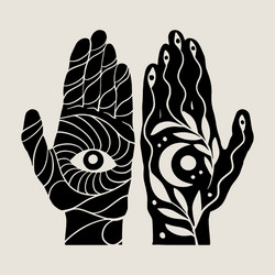 Flat design magic style human Royalty Free Vector Image