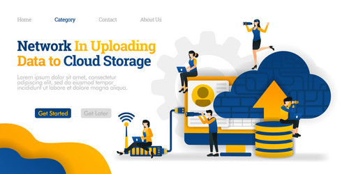 Network in uploading data to cloud storage upload vector