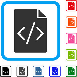 programming script page framed icon vector image