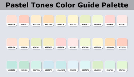 Set of retro color palette catalog with codes Vector Image