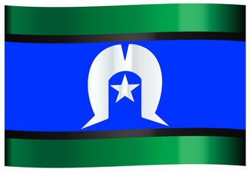 torres strait islander flag wave vector