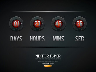Digital Countdown Timer Display vector image