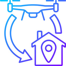 return to home function gradient linear manual vector image