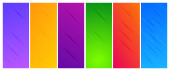 set of abstract gradient backgrounds with lines vector image