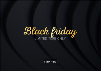 black friday sale poster design with curves vector